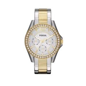 Fossil Riley Multifunction Two-Tone Stainless Steel Watch